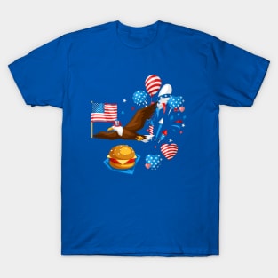 independence day bald eagle uncle sam T-Shirt